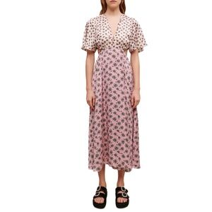 Ralmier Mixed Print Midi Dress